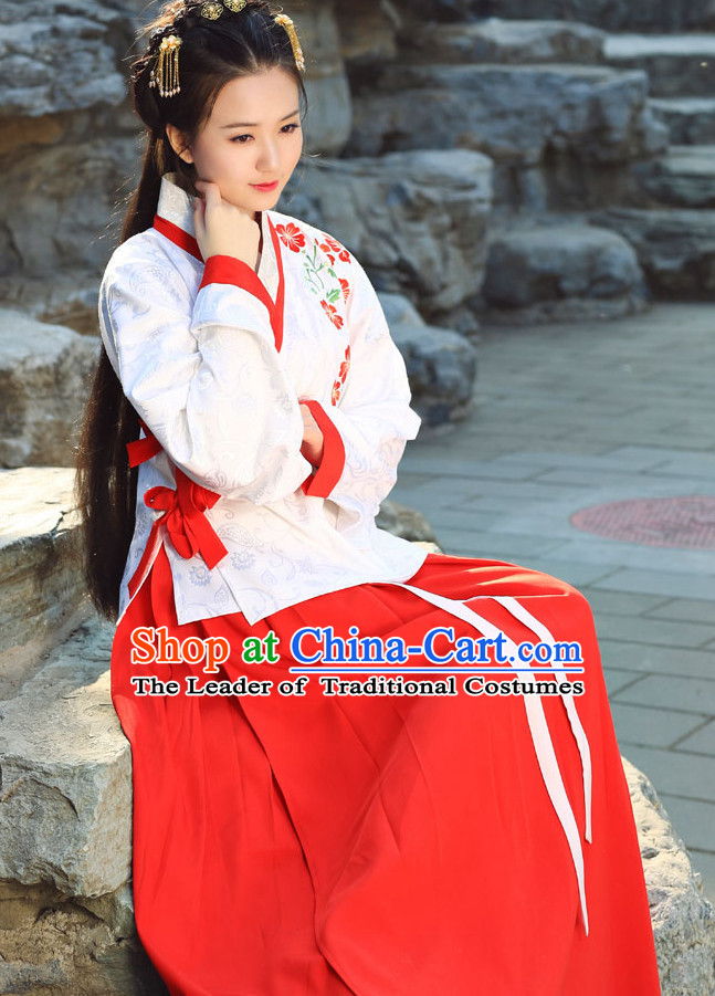 Ancient Chinese Ming Dynasty Lady Hanfu Garment Complete Set for Women