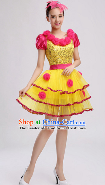 Chinese Stage Performance Dance Costumes and Headdress Complete Set for Women