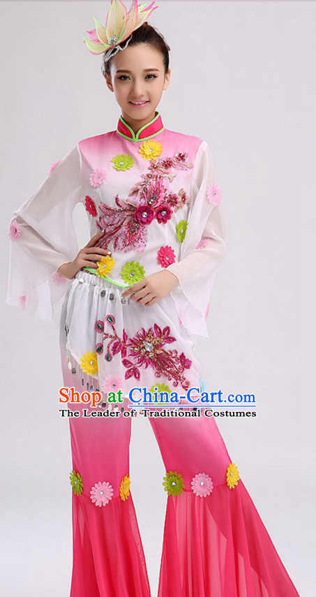 Chinese Stage Performance Classical Dance Costume and Headdress Complete Set for Women