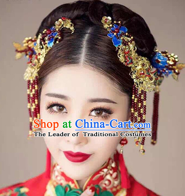 Top Chinese Traditional Wedding Headpieces Hair Jewelry Hair Clasp Hairpins