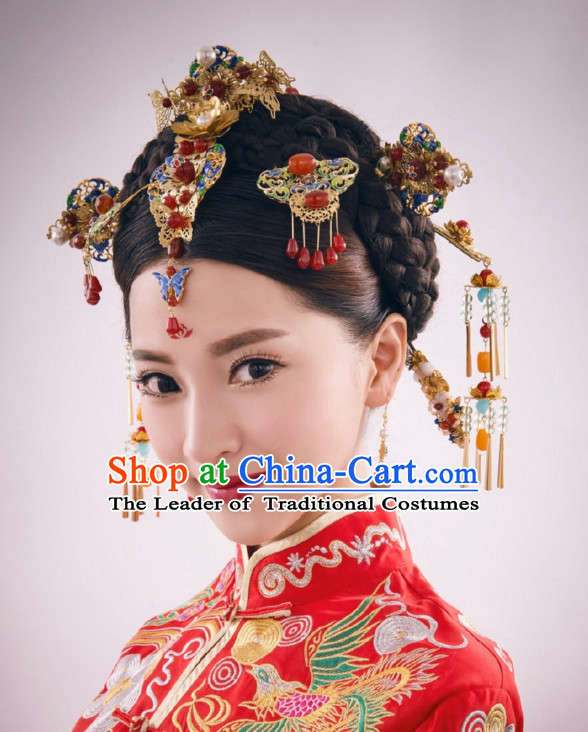 Top Chinese Traditional Wedding Headpieces Hair Jewelry Bridal Hair Clasp Hairpins