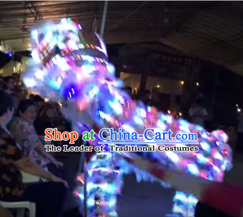 Luminous LED Lights Supreme 100_ Long Natural Wool Chinese Southern Lion Dance Equipments Complete Set