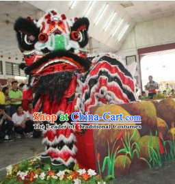 Big Opening Ceremony 100_ Natural Long Wool Lion Dance Equipment Complete Set