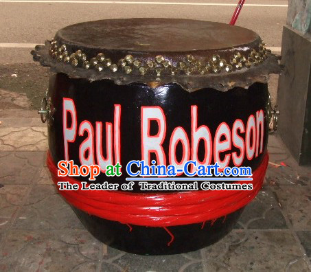 24 Inches Chinese Traditional Big Lion Dance Wooden Drum