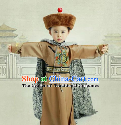 Chinese Ancient Style Prince Hanfu Clothes and Hat Complete Set