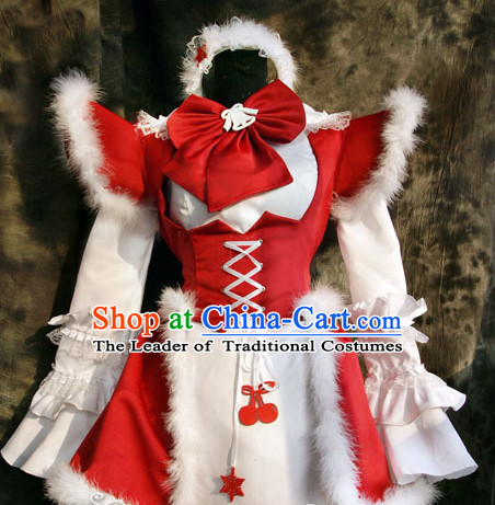Custom Made Lolita Cosplay Costumes and Headwear Complete Set for Women or Girls