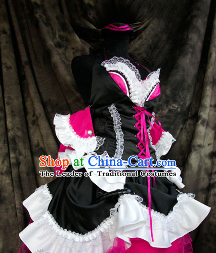 Custom Made Vocaloid Cosplay Costumes and Headwear Complete Set for Women or Girls