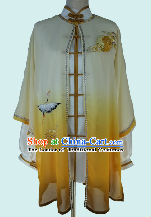 Chinese Classical Embroidered Crane Tai Chi Uniforms