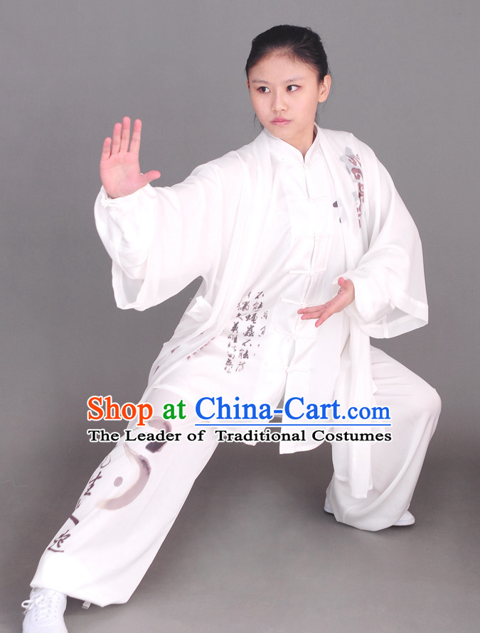 Top Chinese Traditional Competition Championship Tai Chi Taiji Clothing Three Pieces Suits Uniforms