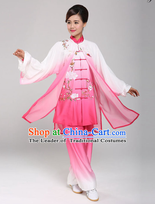 Top Chinese Traditional Martial Arts Tai Chi Kung Fu Gongfu Competition Championship Clothes Suits Uniforms