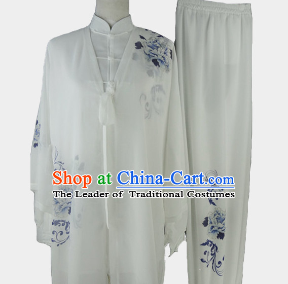 Top Chinese Traditional Competition Championship Tai Chi Taiji Clothing Three Pieces Suits Uniforms