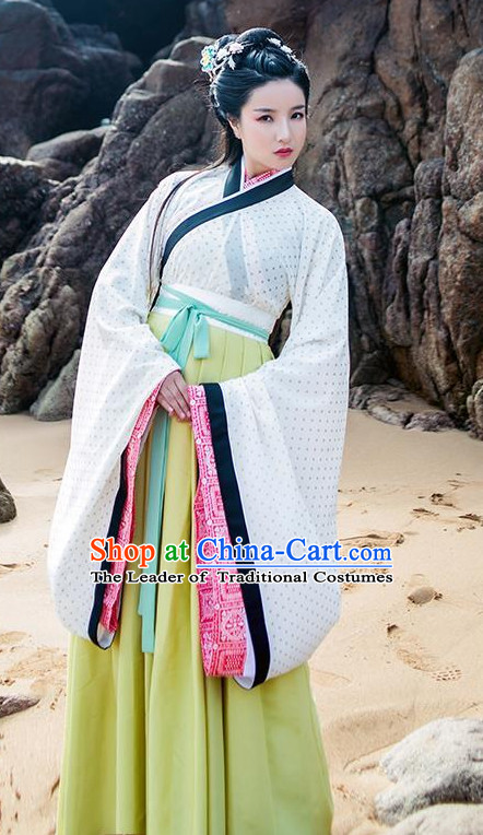 Traditional Chinese Han Dynasty Lady Dress Chinese Hanfu Clothing Cloth China Attire Oriental Dresses Complete Set for Women