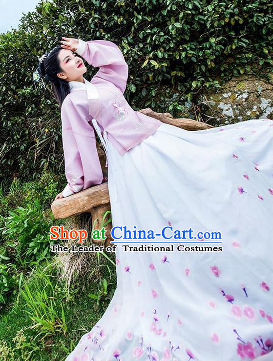 Traditional Chinese Song Dynasty Lady Dress Chinese Hanfu Clothing Cloth China Attire Oriental Dresses Complete Set for Women