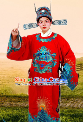 Chinese Beijing Opera Costumes Peking Opera Bridegroom Official Costume Complete Set for Men