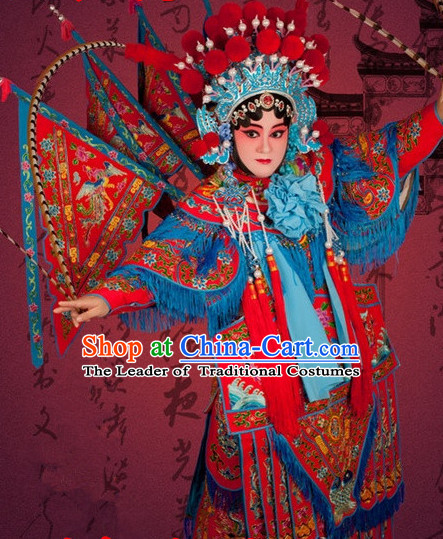 Chinese Beijing Opera Costumes Peking Opera Mu Guiying Costume Lady Armor Complete Set for Women