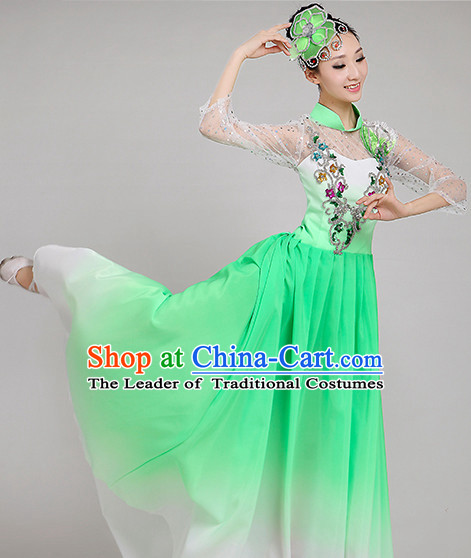 Chinese Dance costume Dance Classes Uniforms Folk Dance Traditional Cultural Dance Costumes Complete Set