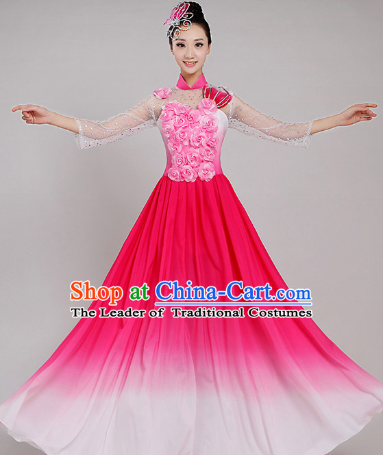 Chinese Dance costume Dance Classes Uniforms Folk Dance Traditional Cultural Dance Costumes Complete Set