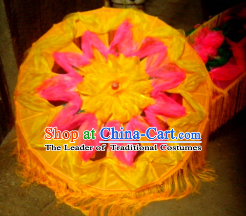 Traditional Dance Props Flower Umbrella Yangge Dancing Prop Folk Decorations for Men Women Adults Kids Children