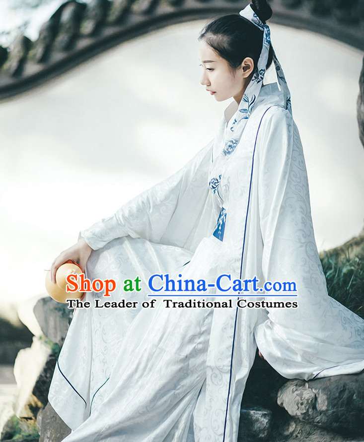 Traditional Chinese Ancient Han Dynasty Clothing Complete Set for Women and Men