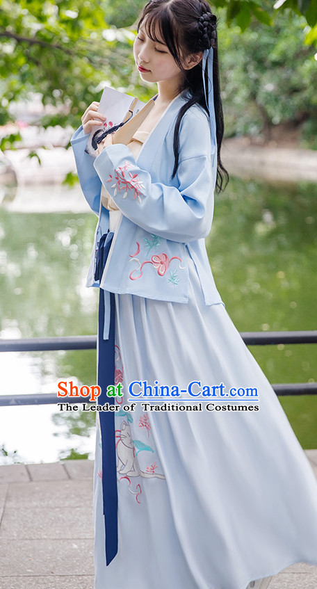 Hanfu Clothing Custom Traditional Chinese Hanfu Dreses Han Clothing Hanzhuang Historical Dress and Accessories Complete Set