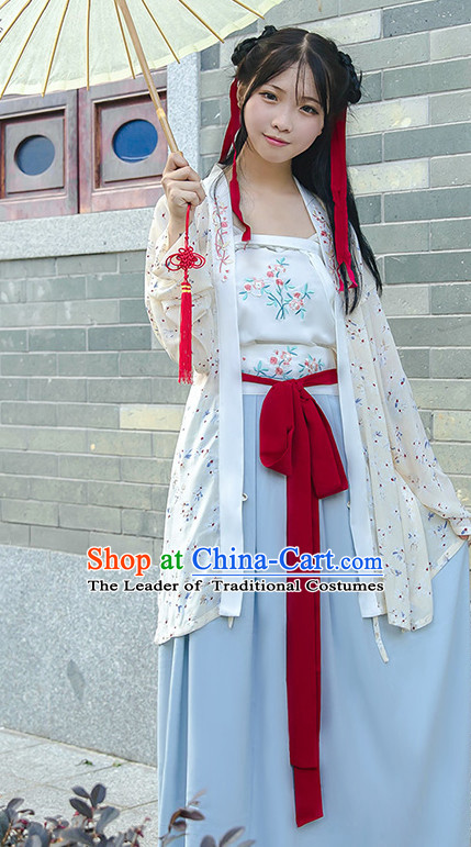 Hanfu Clothing Custom Traditional Chinese Hanfu Dreses Han Clothing Hanzhuang Historical Dress and Accessories Complete Set