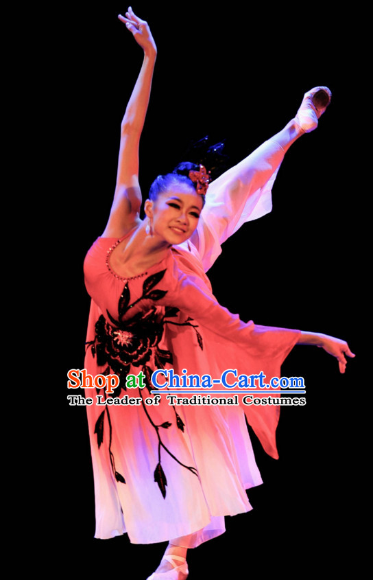 Chinese Classical Dance Costume Folk Dancing Costumes Traditional Chinese Dance Costumes Asian Dance Costumes Complete Set for Women