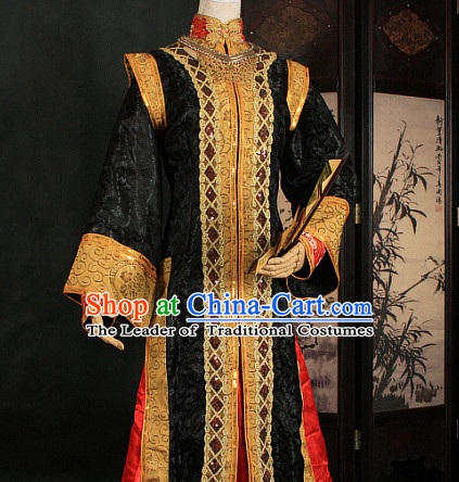 Ancient Chinese Style Emperor King Cosplay Garment Costumes Clothing for Men Boys