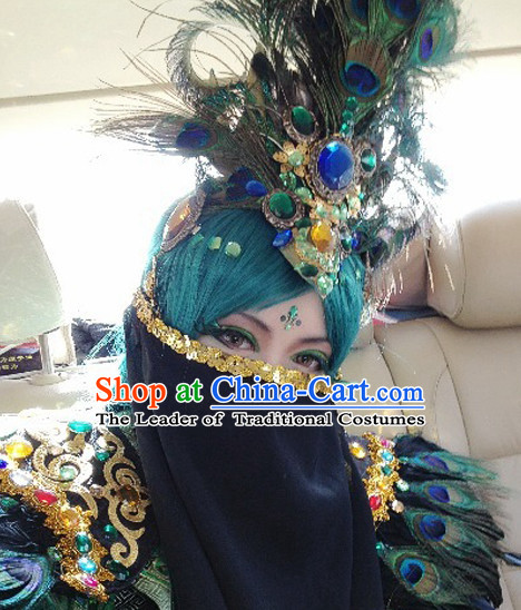 Black Chinese Ancient Style Mysterious Lady Face Veil