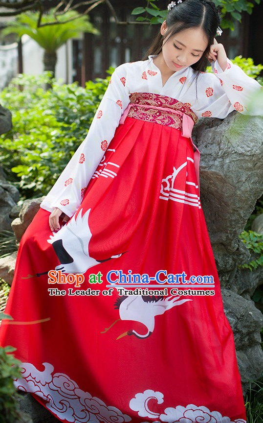 Hanfu Clothing Custom Traditional Chinese Hanfu Dreses Han Clothing Hanzhuang Historical Dress and Accessories Complete Set