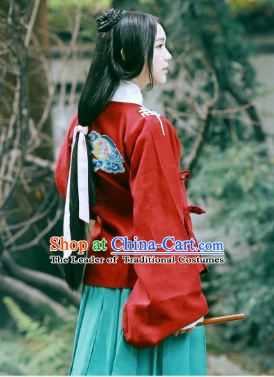 Hanfu Clothing Custom Traditional Chinese Hanfu Dreses Han Clothing Hanzhuang Historical Dress and Accessories Complete Set