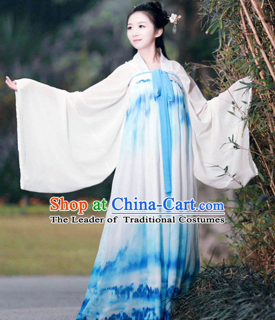 Ancient Asian Dynasty Women Han Fu_Hanfu Clothing Hanzhuang Historical Dress Historical Clothing and Accessories Complete Set for Women