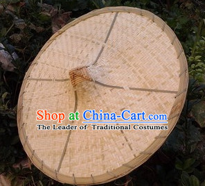 Original Traditional Chinese Dance Bamboo Hat for Adults and Children