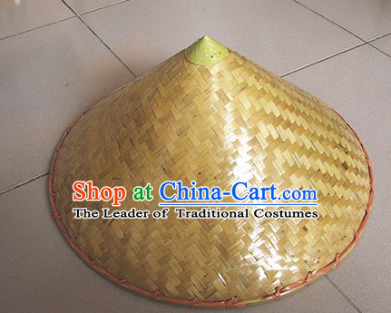 Original Traditional Chinese Dance Bamboo Hat for Adults and Children