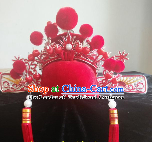 Chinese Opera Peking Opera Famous Operas Beijing Opera Jingju Bridegroom Official Hat Headwear for Men Boys
