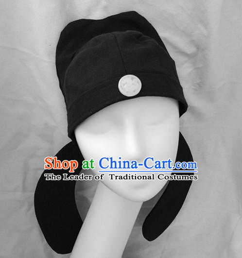 Handmade Chinese Ancient Style Tang Dynasty Black Hat for Men
