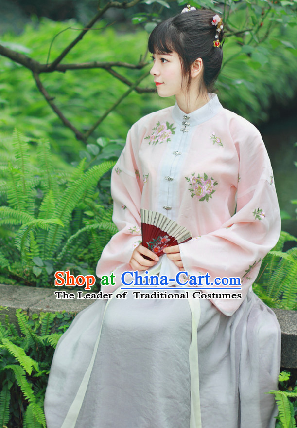 Chinese Traditional Dress Hanfu Costume China Kimono Robe Ancient Chinese Clothing National Costumes Gown Wear for Women Girls