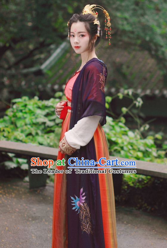 Chinese Traditional Dress Hanfu Costume China Kimono Robe Ancient Chinese Clothing National Costumes Gown Wear