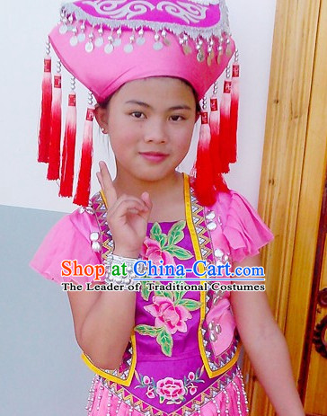 Chinese Ethnic Handmade Zhuang Hat for Women