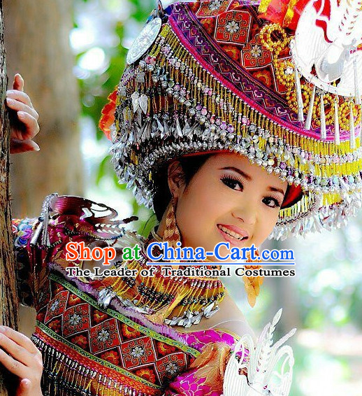 Chinese Miao Tribe Handmade Hat for Women
