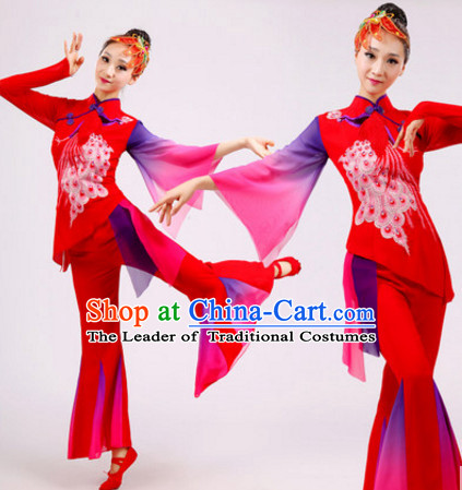 Chinese Folk Dance Dress Clothing Dresses Costume Ethnic Dancing Cultural Dances Costumes for Women