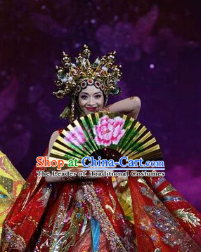 Chinese Classical Folk Dance Dress Clothing Dresses Costume Classic Dancing Cultural Dances Costumes for Women