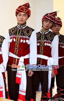 Chinese Folk Dance Dress Clothing Dresses Costume Ethnic Dancing Cultural Dances Costumes for Men
