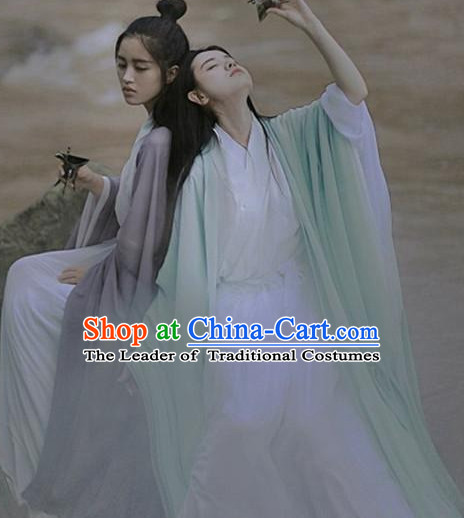 Ancient Chinese Drama Scene Costume Clothing Complete Set for Women or Men