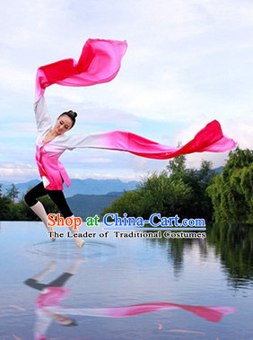 Traditional Chinese Water Sleeve Color Gradient Classical Dance Costumes Complete Set for Women Girls