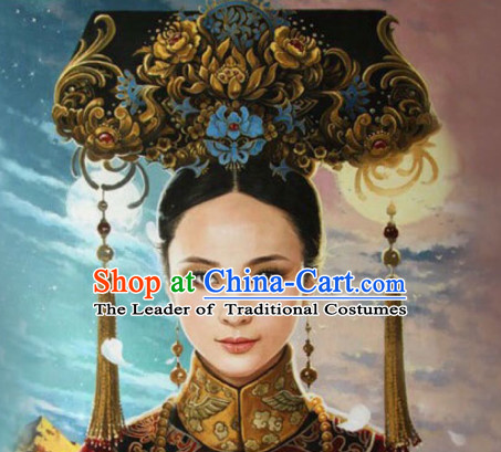 Qing Dynasty Quene Hairstyle Manchu Hairstyle Chinese Oriental Hairstyles