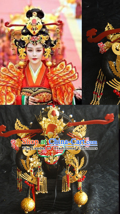 Tang Dynasty Imperial Royal Quene Phoenix Hairstyle Wigs Hairstyle Chinese Oriental Hairstyles