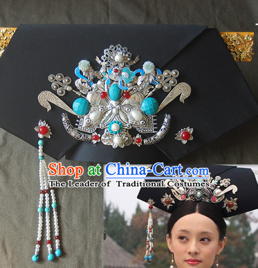 Qing Dynasty Imperial Royal Quene Hairstyle Manchu Hairstyle Chinese Oriental Hairstyles