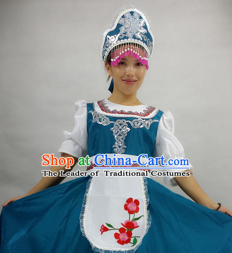 Russian Dance Dress Clothing Dresses Costume Ethnic Dancing Cultural Dances Costumes Complete Set for Women