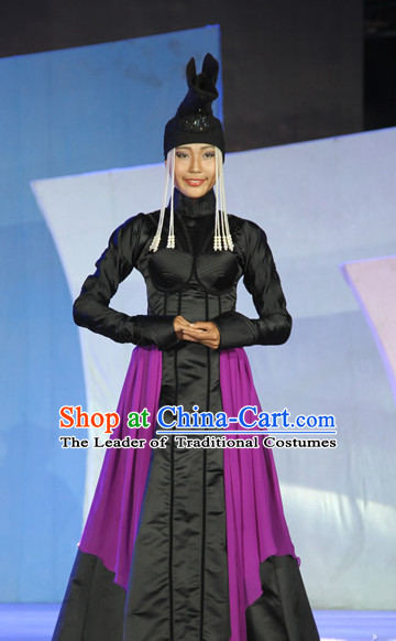 Traditional Mongolian Clothing Traditional Mongolian Clothing Folk Garment for Women