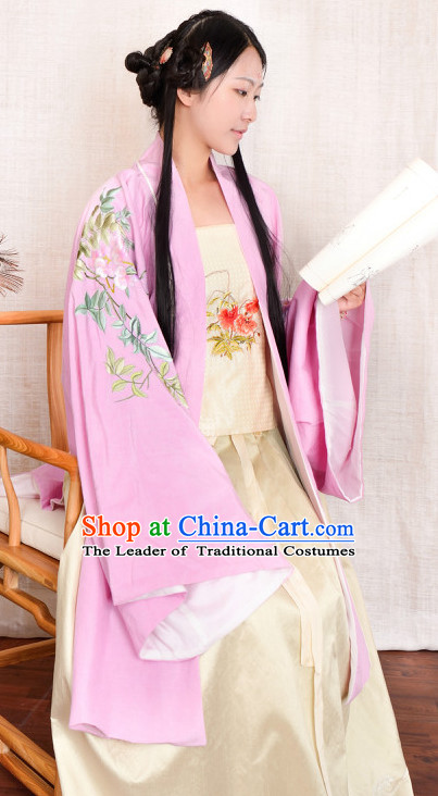 Chinese Ancient Ming Dynasty Princess Beauty Garment Costumes and Hair Jewelry Complete Set for Women